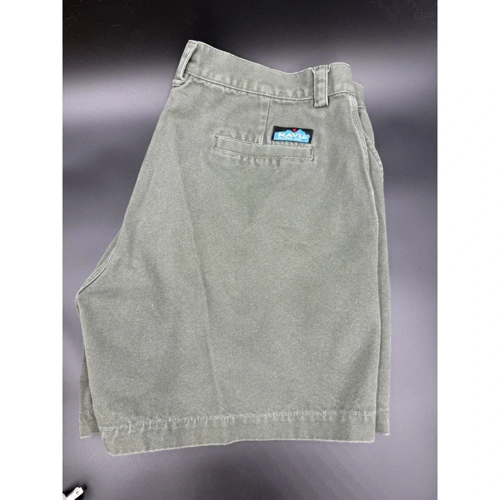 KAVU Woman hiking Outdoor Shorts Size 16 Green Walking Hiking 100% Cotton NWOT